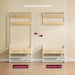 Kleiderständer mit Schuhschrank, Schubladen und Kleiderstange – ein 6-in-1-Möbelstück für den Flur - Image 5