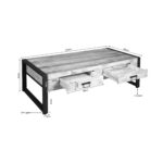 Couchtisch Britt | 2 Schubladen | Naturbelassenes Mangoholz | NEU - Image 5