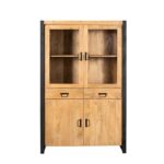 Vitrine Britt | 115 cm | Naturbelassenes Mangoholz | NEU - Image 6